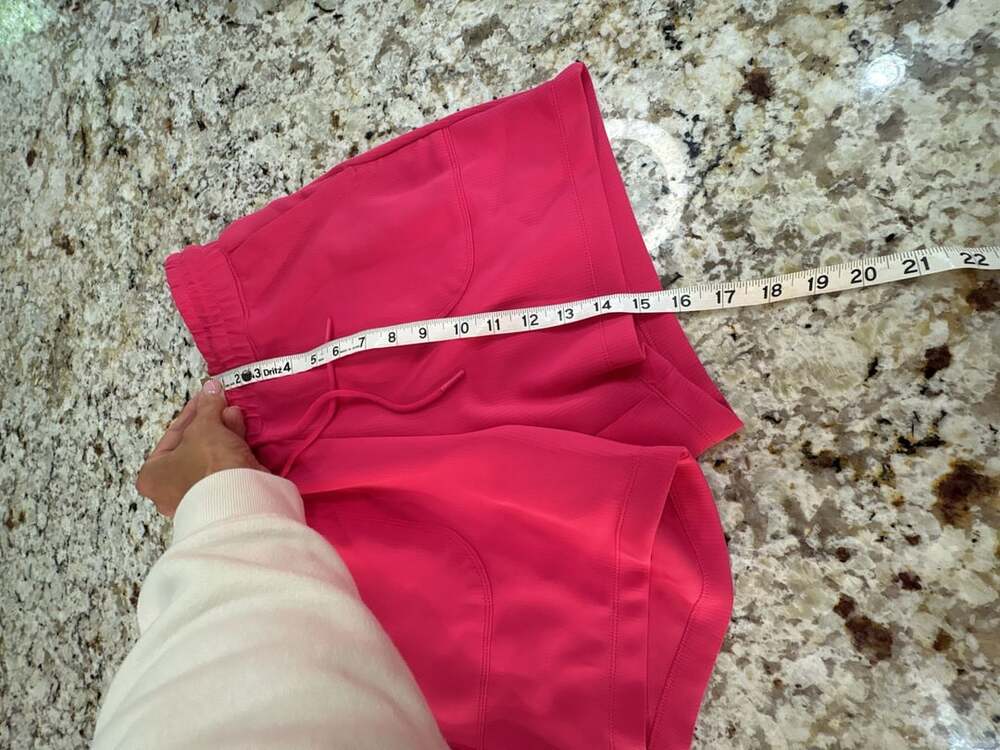 Mondetta Ribbed Active Shorts Size M Pink Drawstring Pockets - Picture 3 of 6